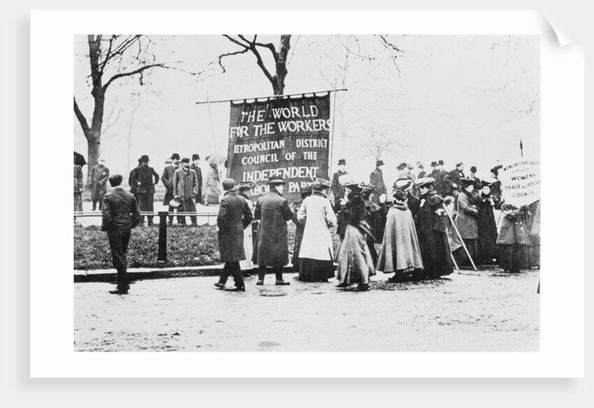 Gathering for a demonstration, c.1910 by Anonymous