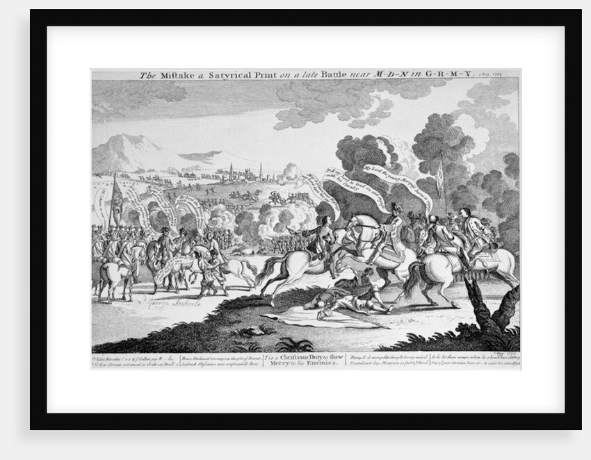 The Mistake a Satyrical Print on a late Battle near M-d-n in G-r-m-y, c.1759 by English School