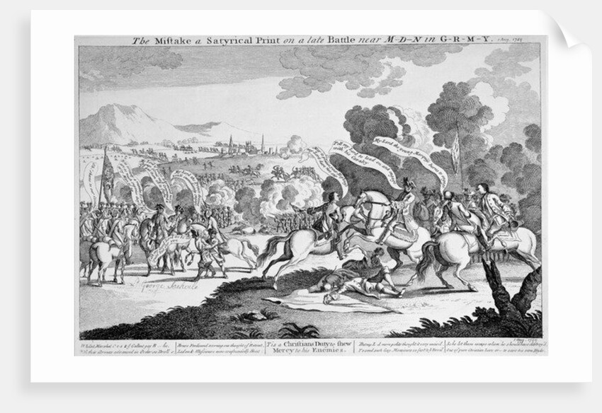 The Mistake a Satyrical Print on a late Battle near M-d-n in G-r-m-y, c.1759 by English School
