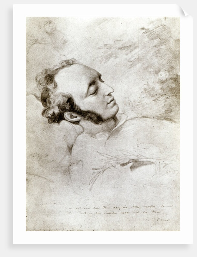 Felix Mendelssohn on his deathbed, c.1847 by Eduard Bendemann