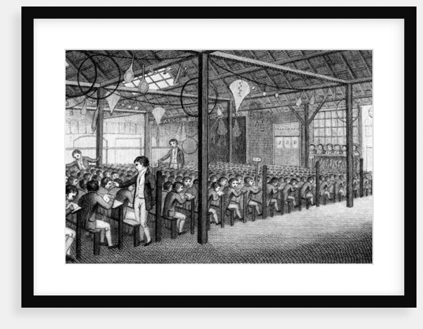 The Interior of the Royal Free School, Borough Road, 1805 by English School