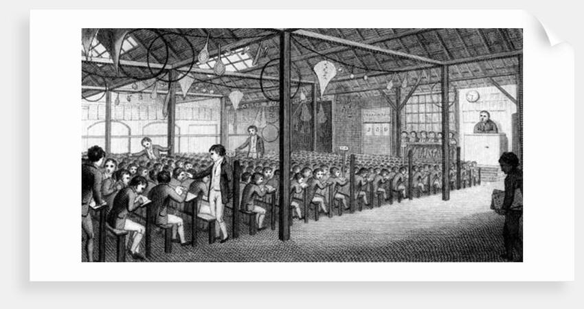 The Interior of the Royal Free School, Borough Road, 1805 by English School