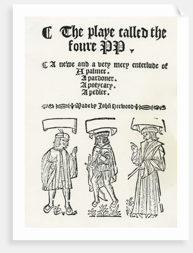 The Play called the foure PP, c. 1530 by English School