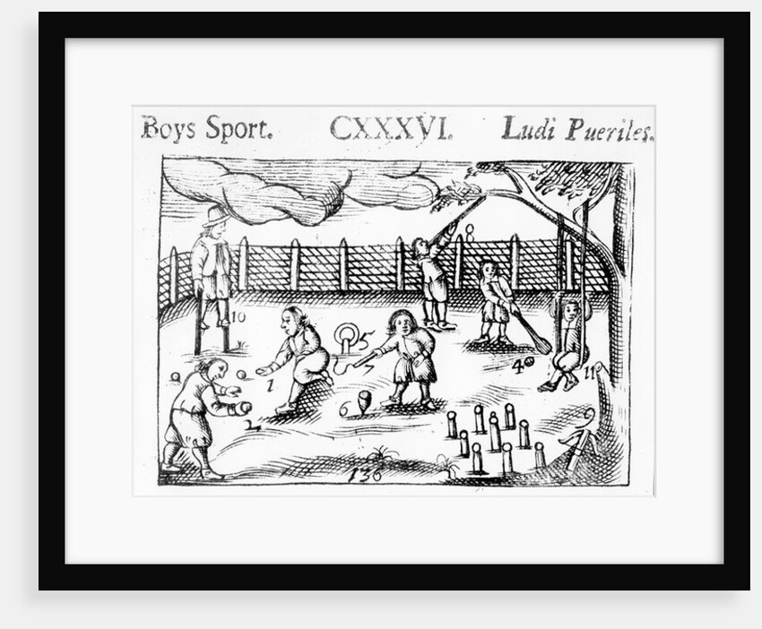 Boys' sport from 'Orbis Sensualium Pictus', 1658 by John Amos Comenius