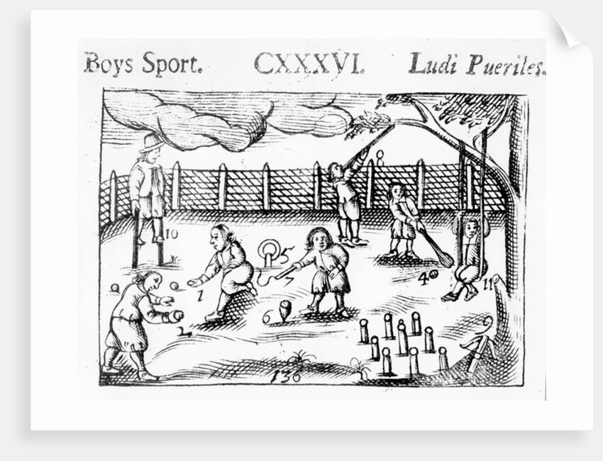 Boys' sport from 'Orbis Sensualium Pictus', 1658 by John Amos Comenius