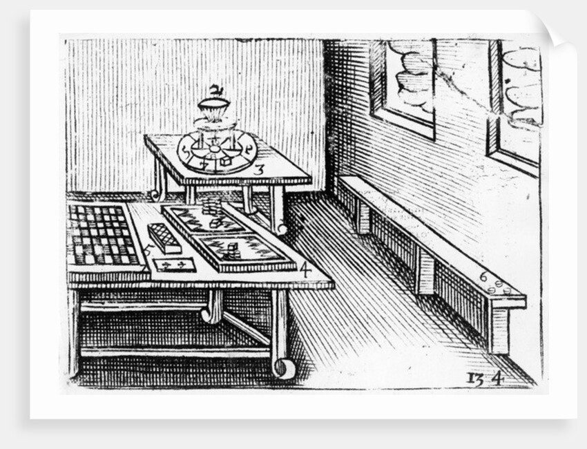 Board games from 'Orbis Sensualium Pictus', 1658 by John Amos Comenius