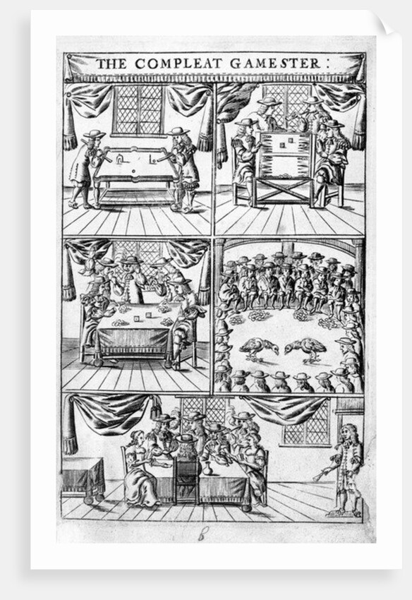 Frontispiece illustration to 'The Compleat Gamester' by Charles Cotton, c.1700 by English School