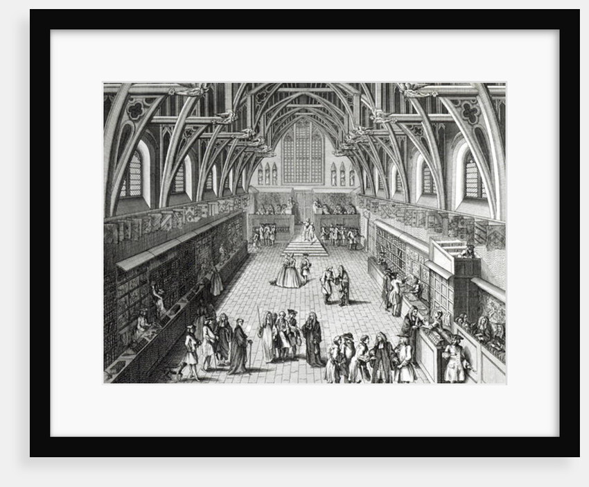 Westminster Hall, The First Day of Term, A Satirical Poem, 1797 engraved by C.Mosley by Hubert Gravelot