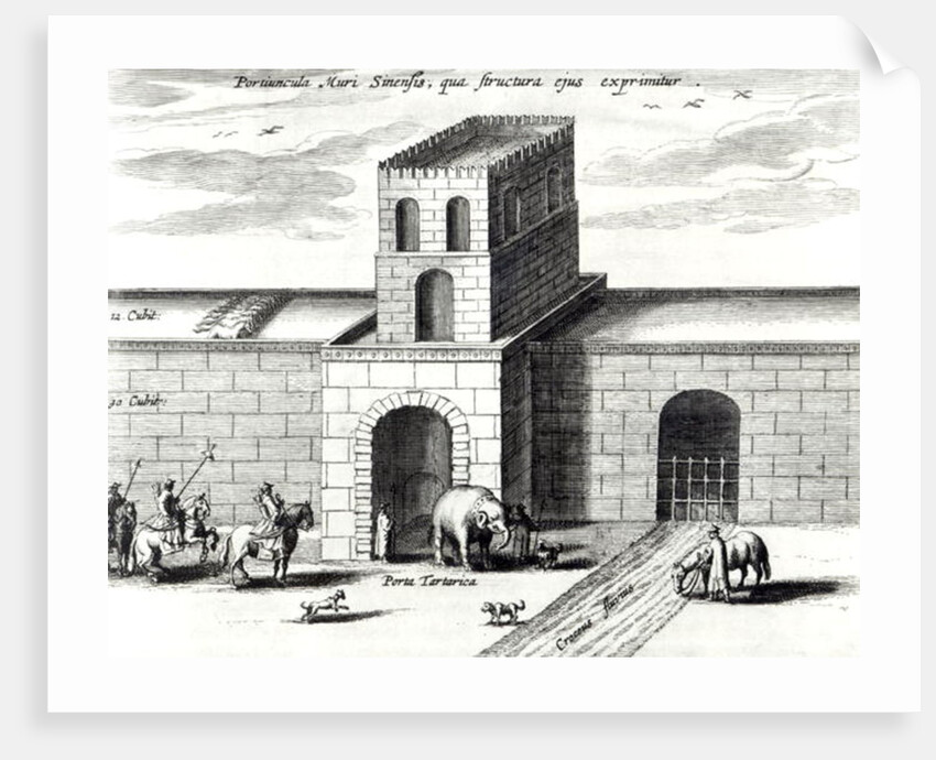 A Doorway in the Great Wall,from 'China illustrated' by Athanasius Kircher 1667 by Dutch School