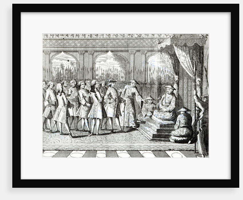 The Viceroy of Canton giving an audience to Commodore Anson from 'George Anson's Voyage around the World in the years 1740-1744' by English School