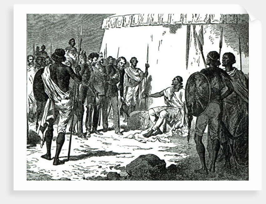 Mr.Rassam's interview with King Theodore from Cassell's Illustrated History of England, 1868 by English School