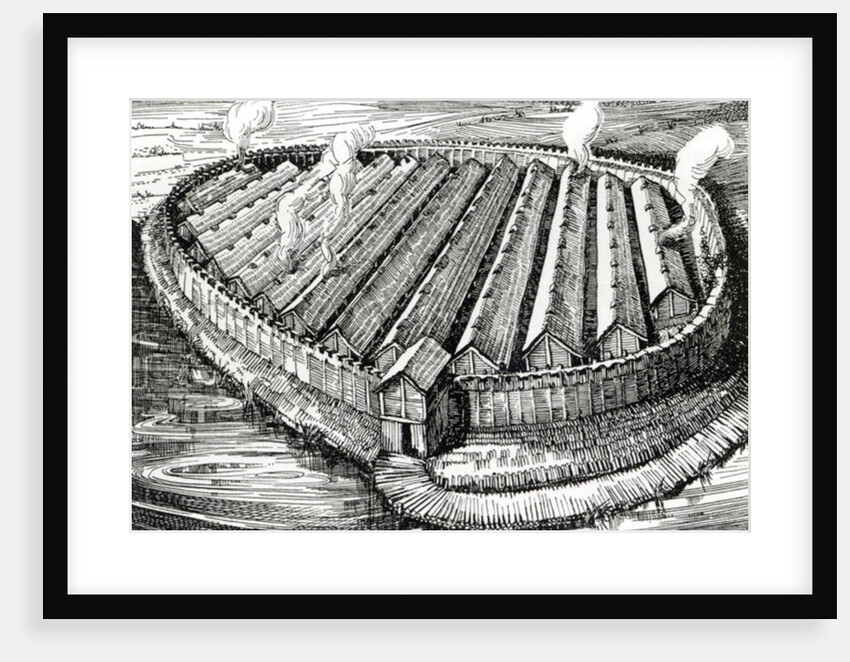 Reconstruction of an Iron Age village at Biskupin, Poland by English School