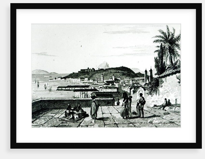 View of Rio de Janeiro from the church of St.Bento drawn by Fleury by French School