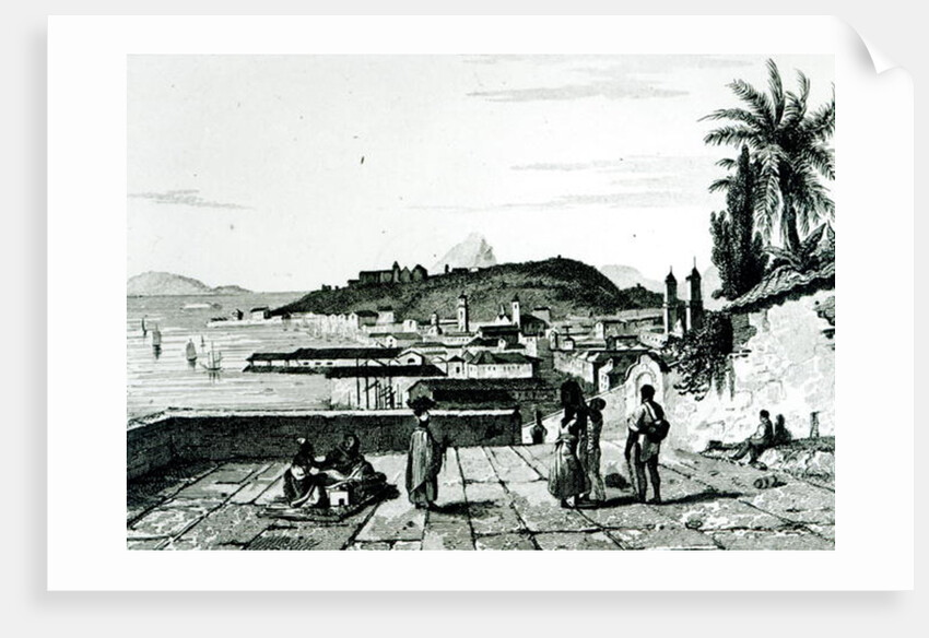 View of Rio de Janeiro from the church of St.Bento drawn by Fleury by French School
