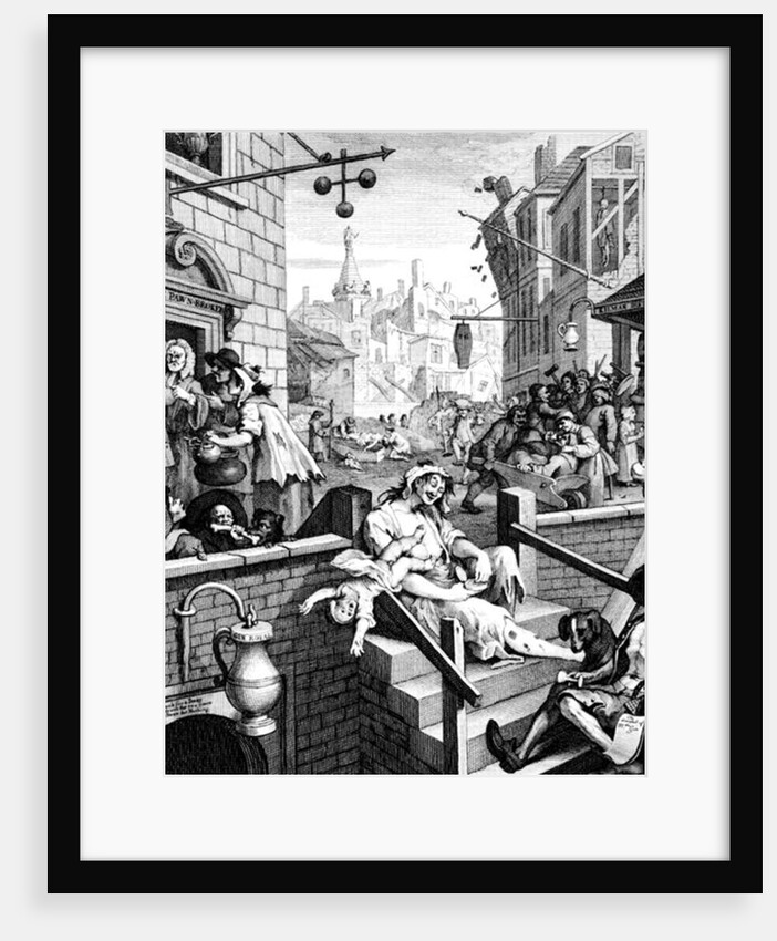 Gin Lane, 1751 by William Hogarth