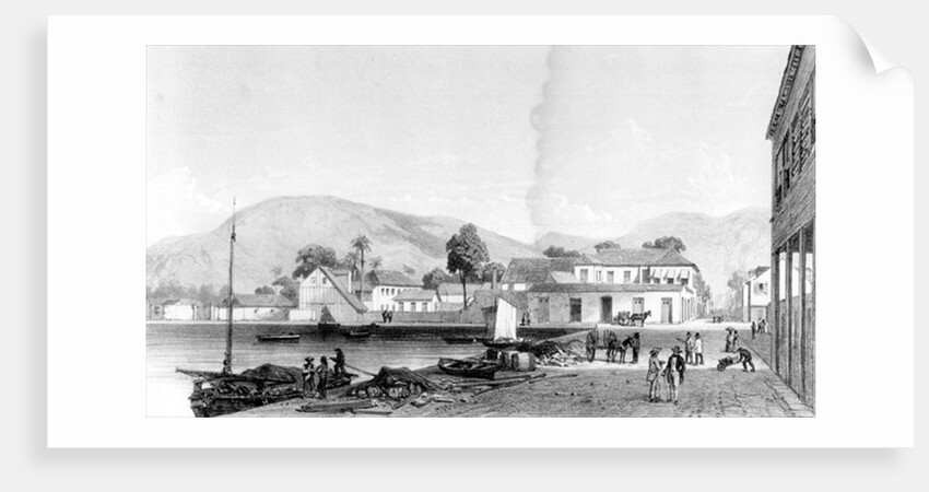 Custom House and St. Vincent's Wharf, Trinidad by Jean-Michel Cazabon