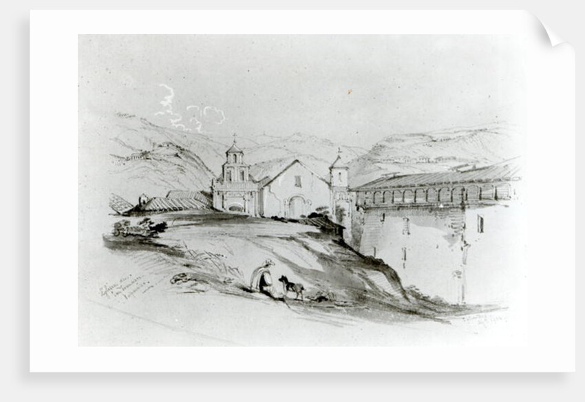 The Church of San Francisco, Valparaiso, 1834 by Conrad Martens