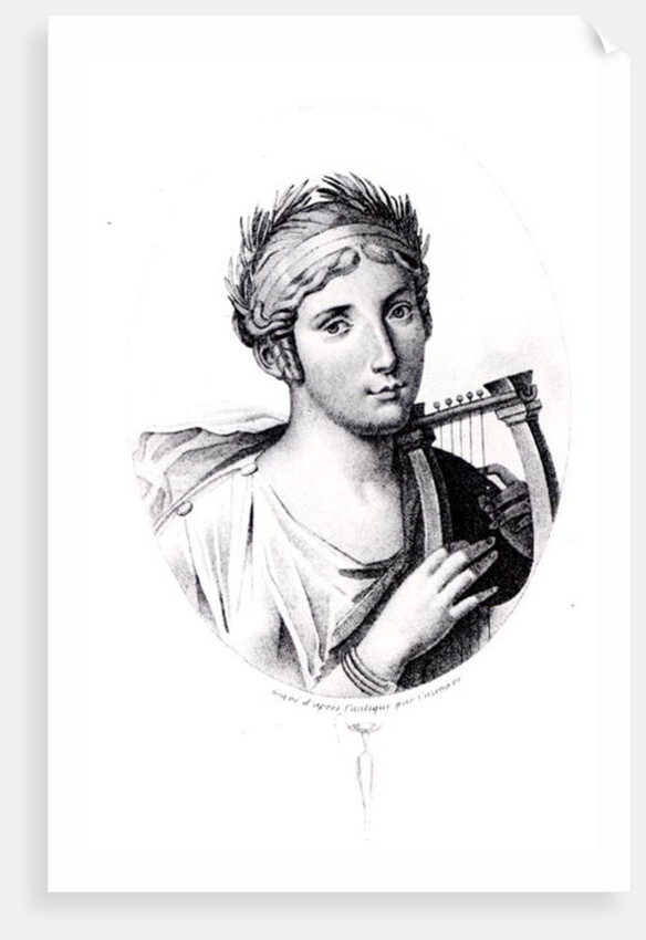 Portrait of Sappho by J.F. Cazenave