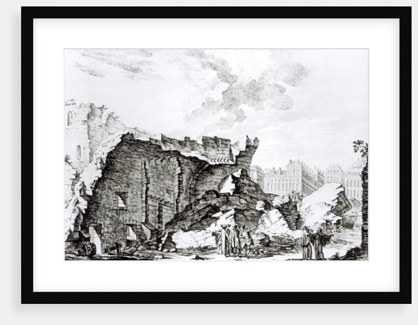 Tower of San Roque, Lisbon after the earthquake of 1755 by French School