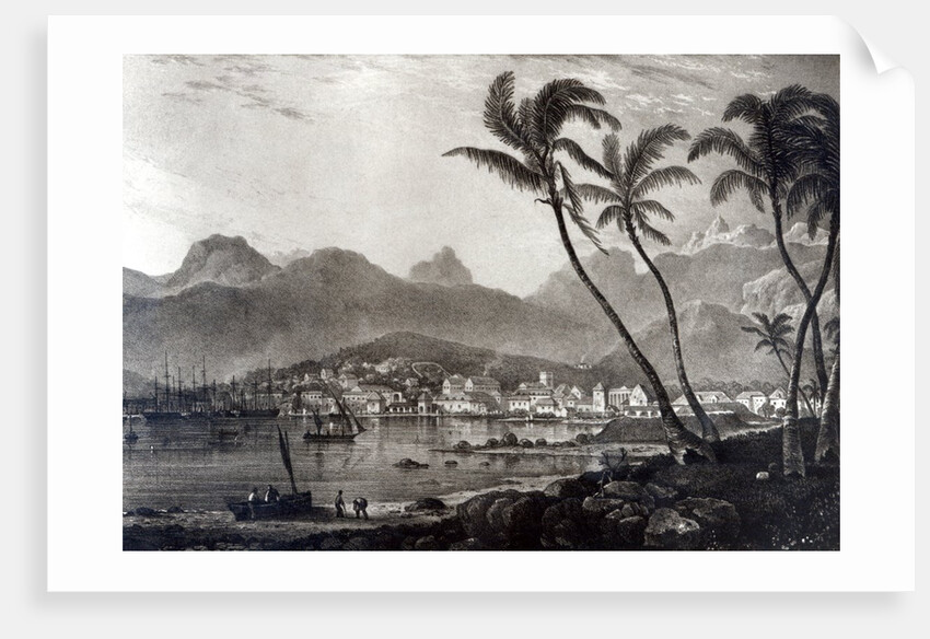 Port Louis from 'Views in the Mauritius' by T.Bradshaw by T. Bradshaw