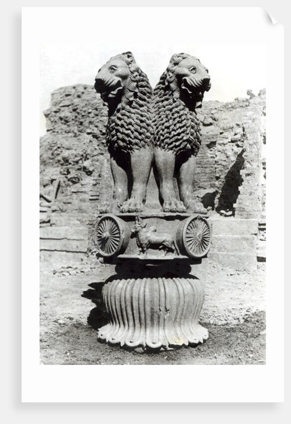 Lion capital from the Pillar of Emperor Ashoka, 273-236 BC by Indian school