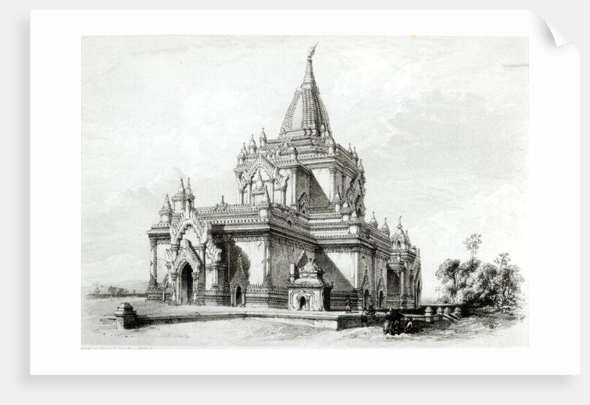 North Eastern view of Gaudapalen Temple at Pagan by Henry Yule