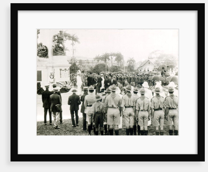 Unveiling of War Memorial, Port of Spain, Trinidad, c.1920 by English Photographer