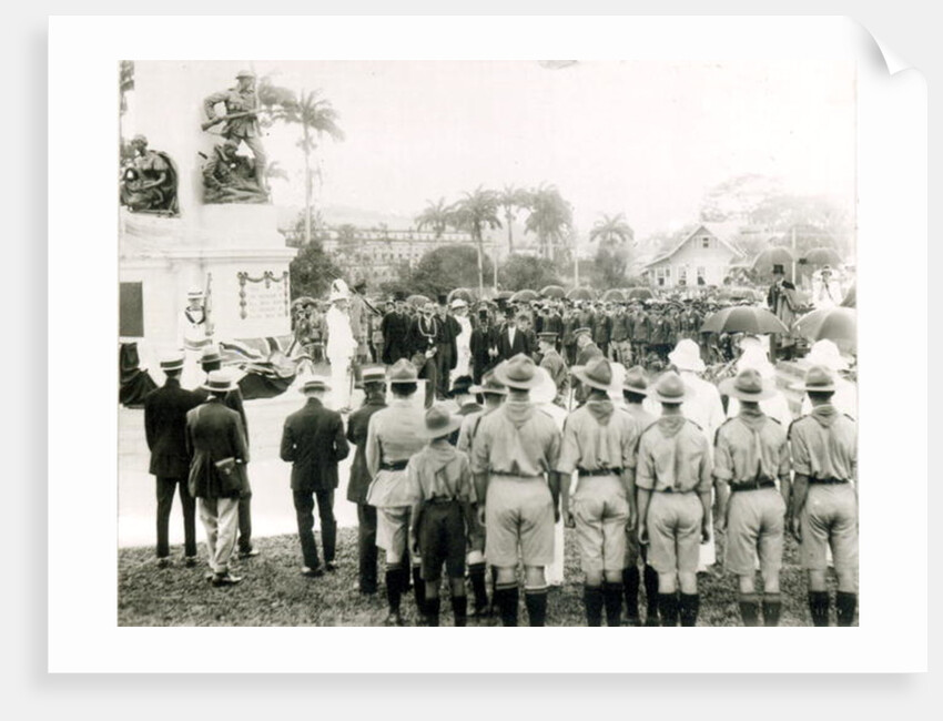 Unveiling of War Memorial, Port of Spain, Trinidad, c.1920 by English Photographer