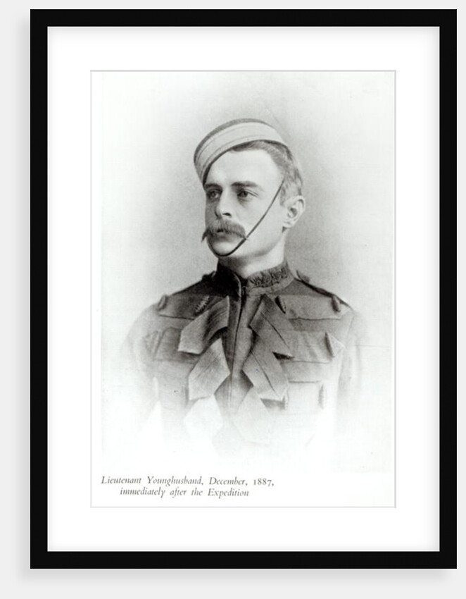 Photograph of Sir Francis Younghusband in 1887 from 'The Heart of a Continent', published in 1937 by (after) English School