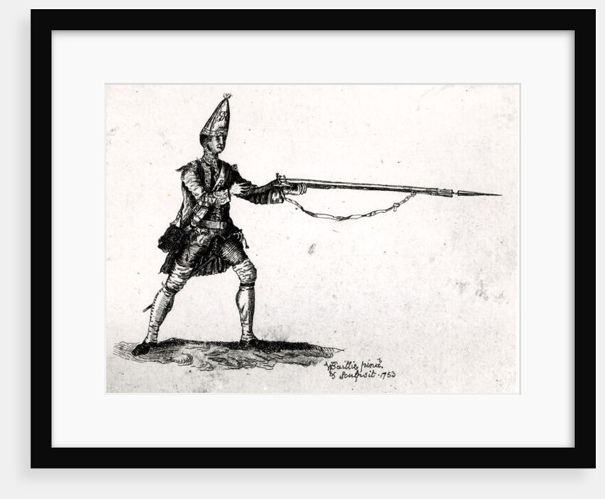 Portrait of a soldier, 1753 by William Baillie