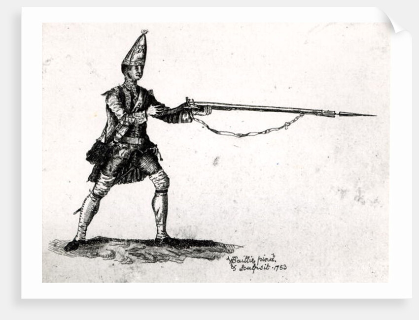 Portrait of a soldier, 1753 by William Baillie