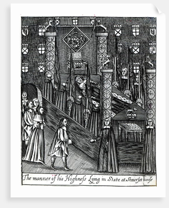 Oliver Cromwell Lying in State, c.1658 by English School