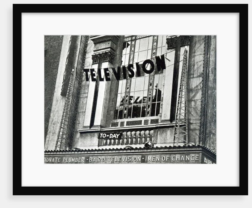Advertising that Television was being shown at the Metropole during Derby Week, 1932 by English School