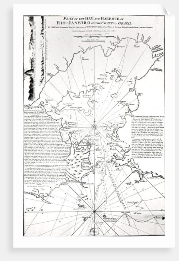 Plan of the Bay and Harbour of Rio de Janeiro on the coast of Brazil, 1794 by French School