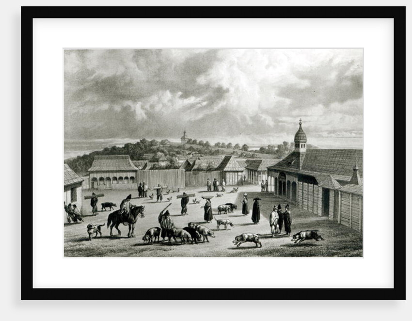 Plaza de San-Carlos de Chiloe, 1835] by Claudio Gay