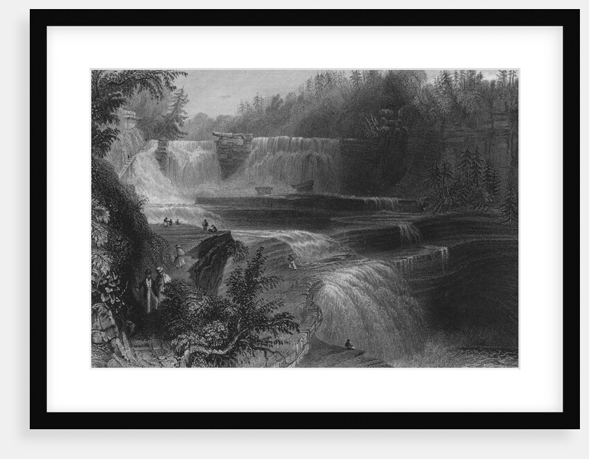 Trenton High Falls, 1838 by William Henry (after) Bartlett