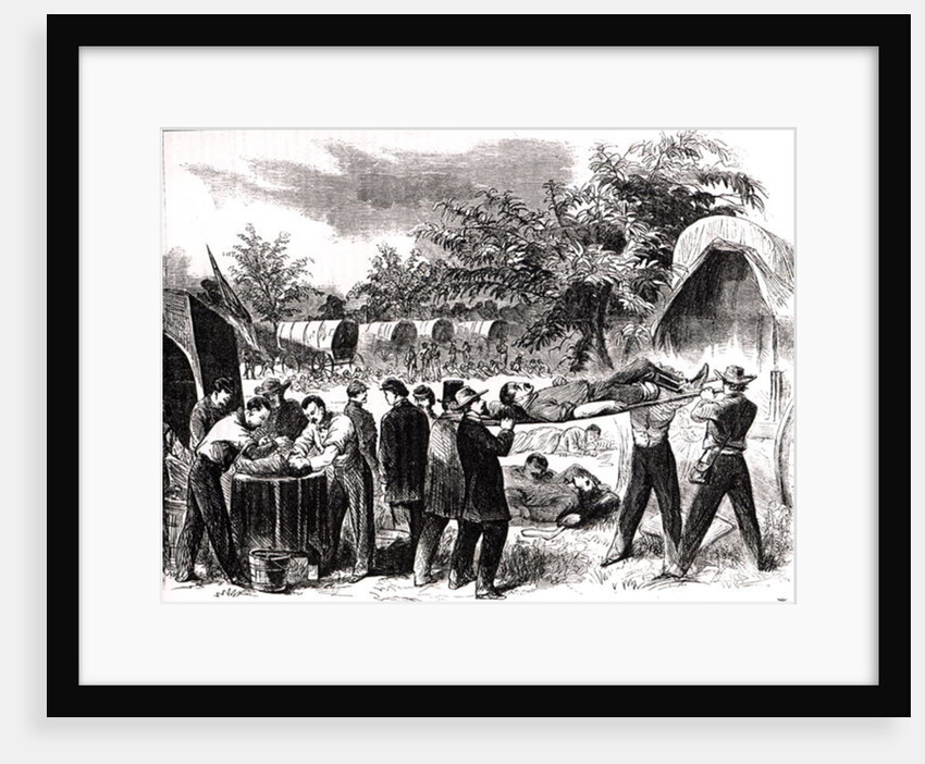 Carrying off the Wounded after the battle of Antietam in 1862 by Alfred Rudolph (after) Waud