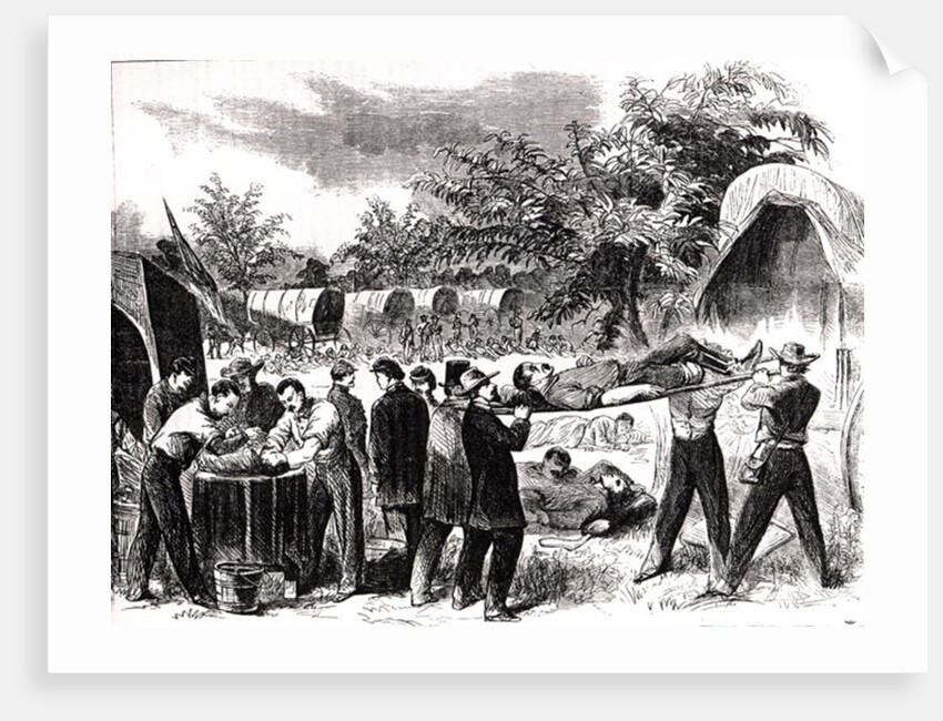 Carrying off the Wounded after the battle of Antietam in 1862 by Alfred Rudolph (after) Waud