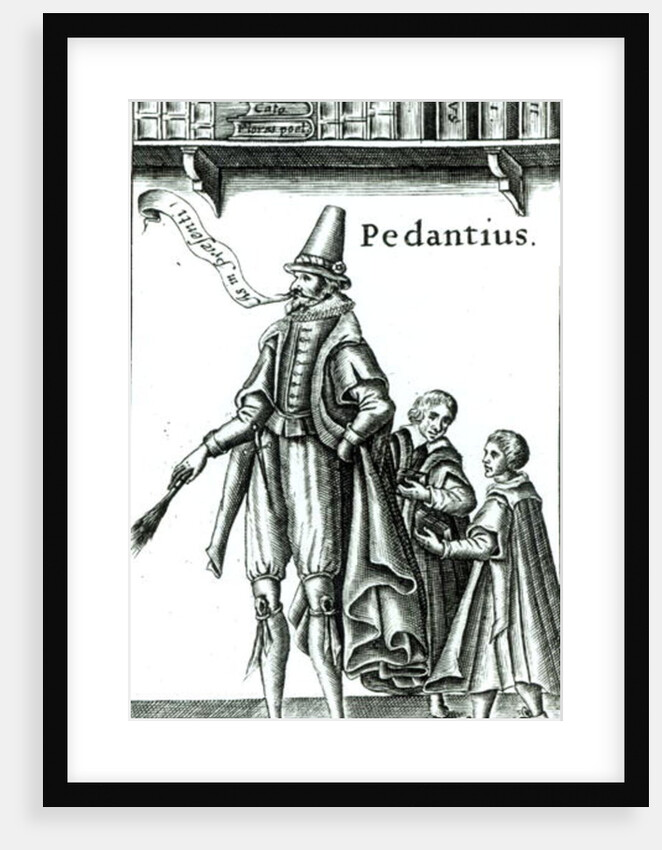 Frontispiece of 'Pedantius', comedy by Edward Forsett produced in Cambridge in 1581 by English School