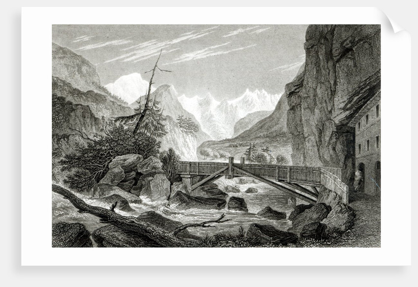 Mont Blanc from the Baths of St. Didier by William Brockedon