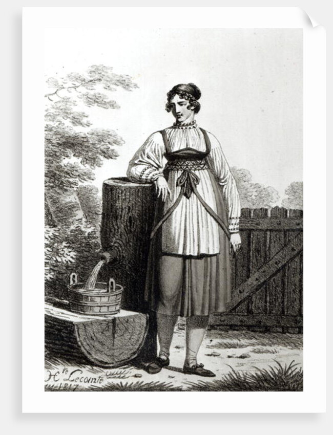 Tirollian Peasant Girl, 1817 by French School