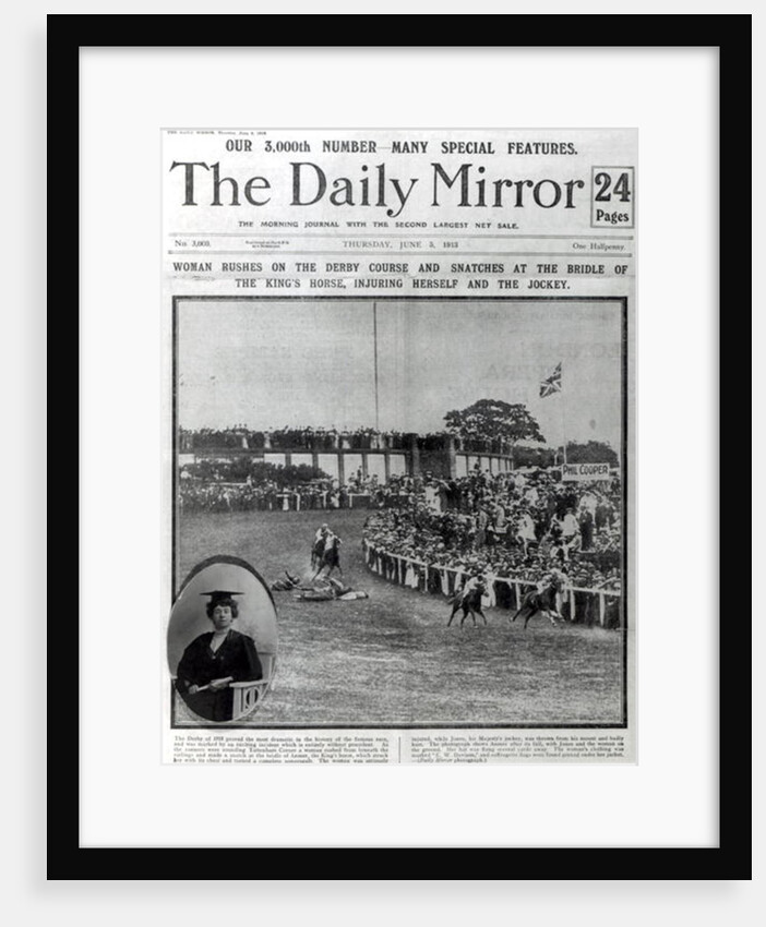 Front cover of 'The Daily Mirror', 5th June 1913 by English School