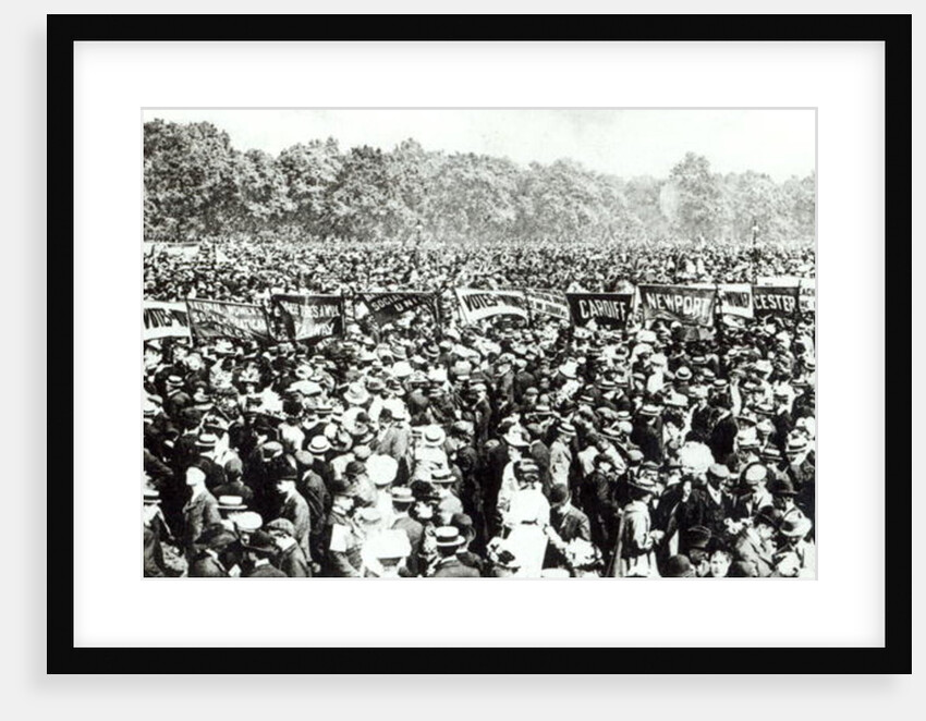 Great Votes for Women demonstration in Hyde Park, 21st June 1908 by English Photographer