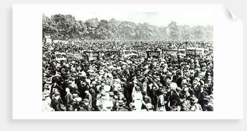 Great Votes for Women demonstration in Hyde Park, 21st June 1908 by English Photographer