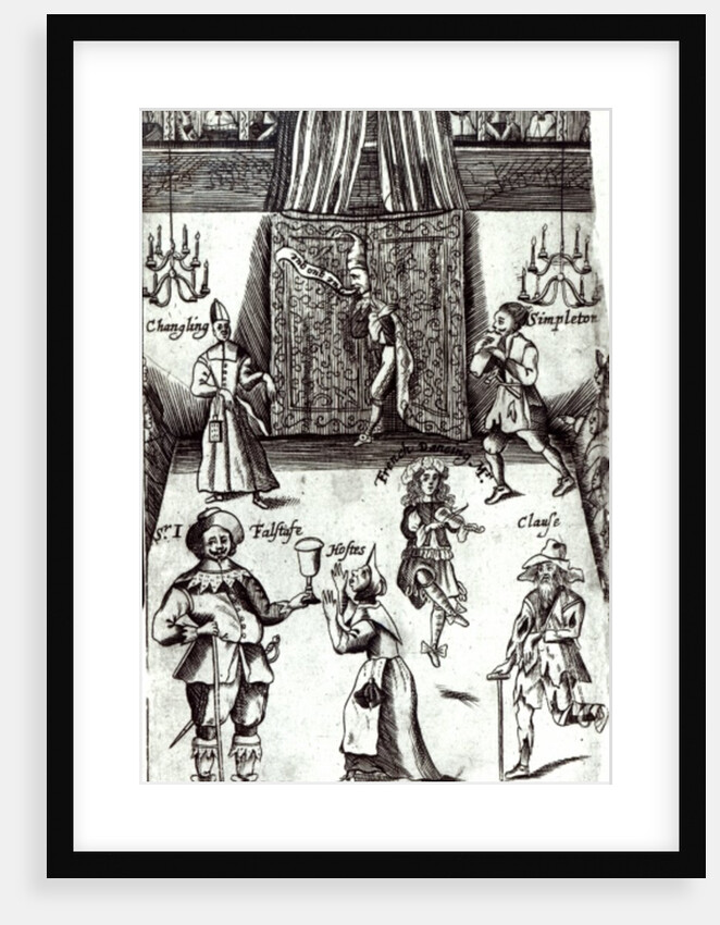 Comic Actors in Performance, 1662 by English School