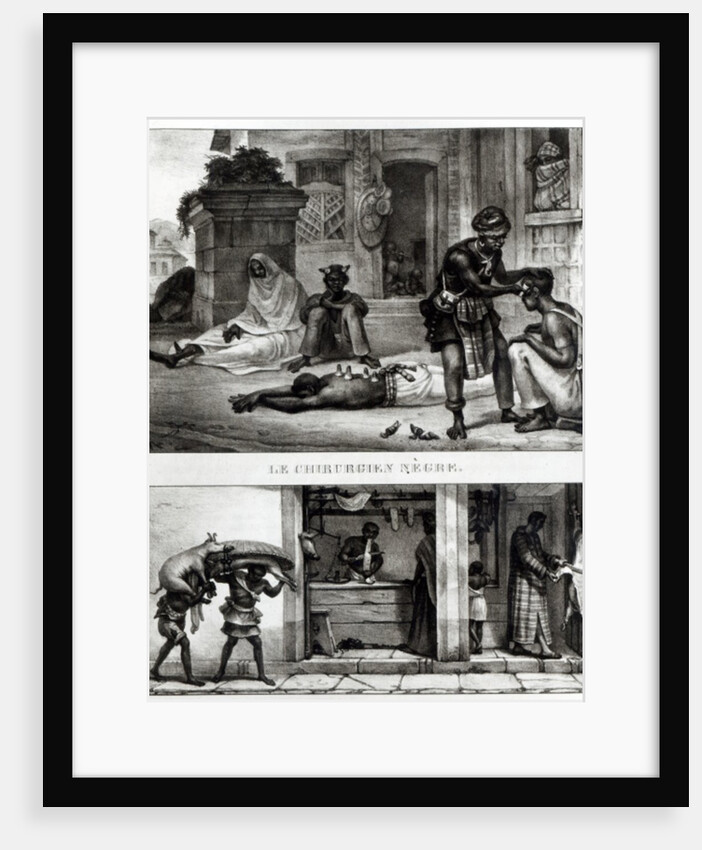 A Negro Surgeon; Store of a Pork Seller by Jean Baptiste Debret (after)