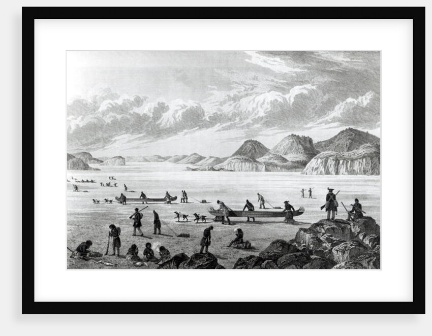 Expedition passing through Point Lata on the Ice by George Back