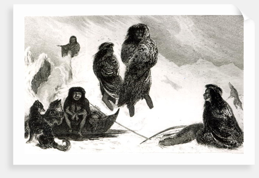 Fuegians going to trade in Zapallos with the Patagonians by Robert Fitzroy