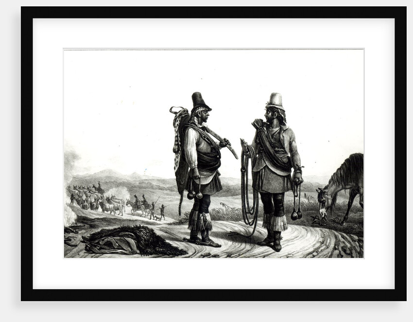 Charrua Indians from 'Voyage Pittoresque et Historique au Bresil' by Jean Baptiste Debret