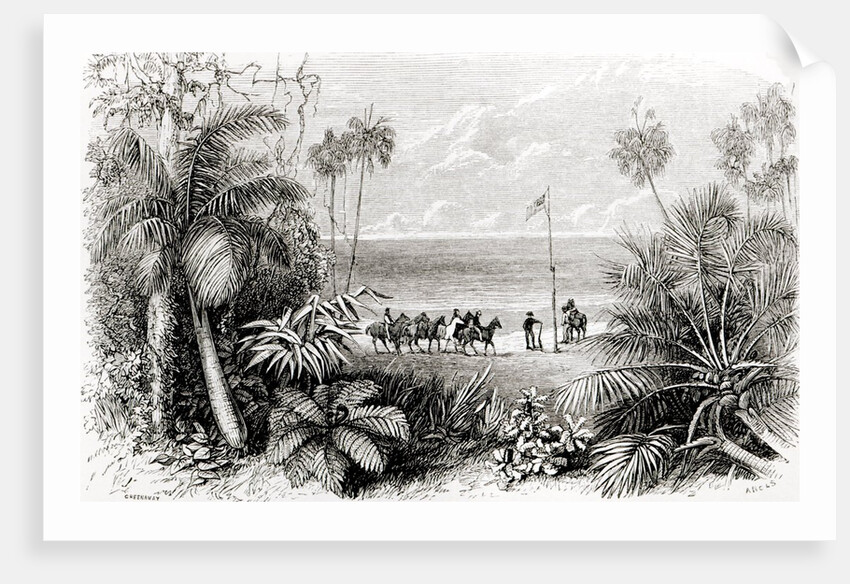 Planting the Flag on the Shores of the Indian Ocean by English School